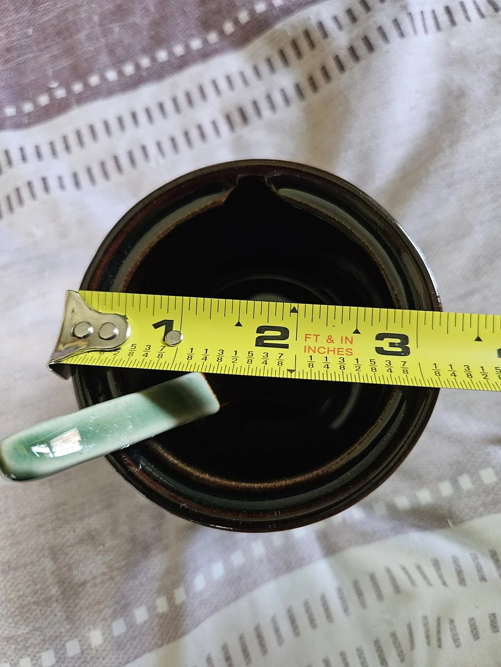 Green Ceramic Lidded Sugar, Honey Jar with Spoon